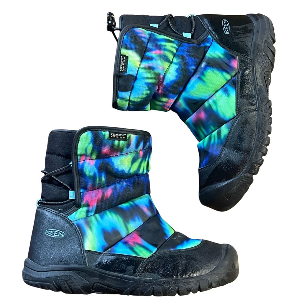 KEEN Puffrider Snow Boots Youth 6 Northern Lights Waterproof Insulated 1027961